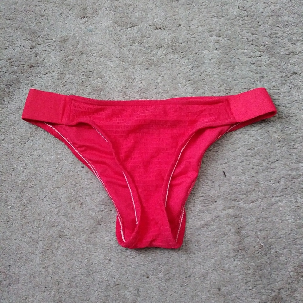Bright Coral/Red bikini bottoms NWOT